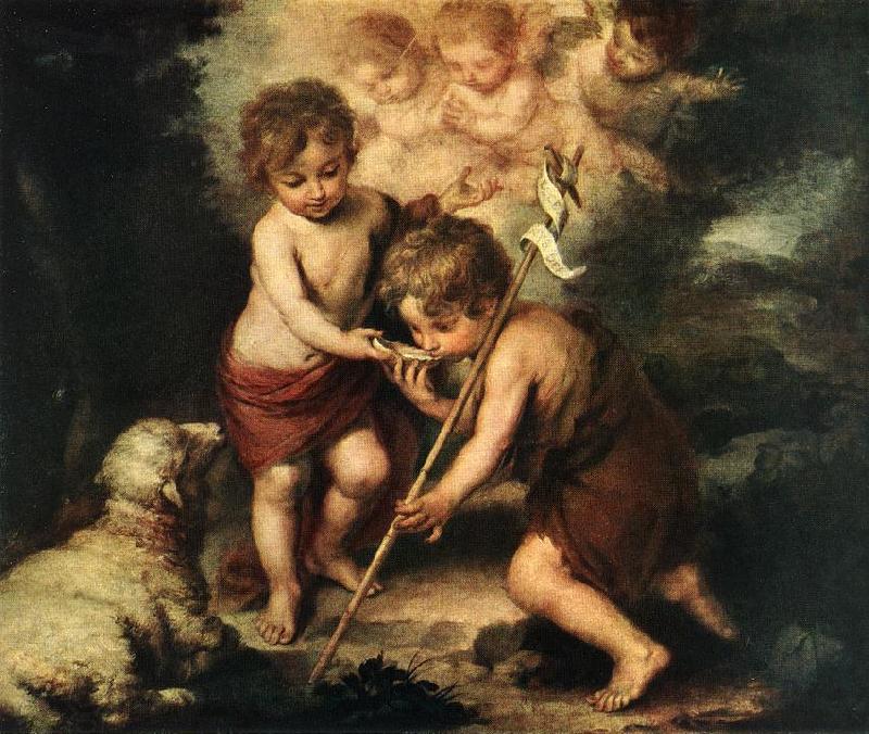 MURILLO, Bartolome Esteban Children with Shell sg oil painting picture